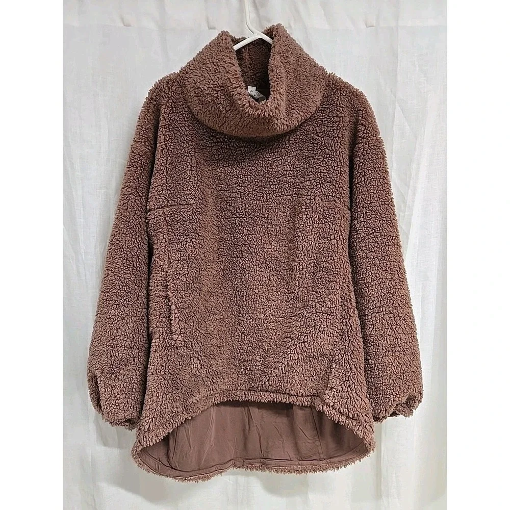 Lululemon Warmth Restore Long Pullover Fleece High Neck SMTZ Smoky Topaz Size 10